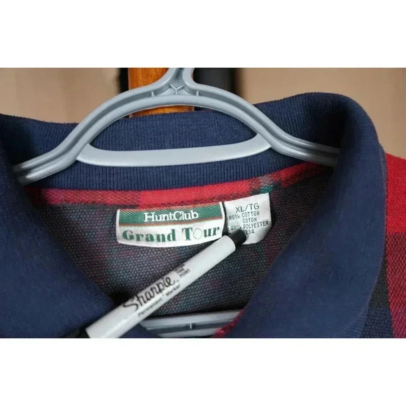 90s Huntclub Grand Tour Red Golf Polo Men's XXL #353 - Picture 5 of 5